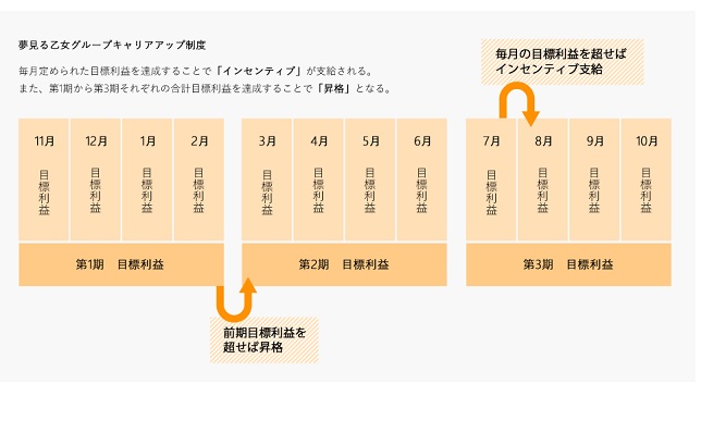 夢見る乙女グループのキャリアアップ制度